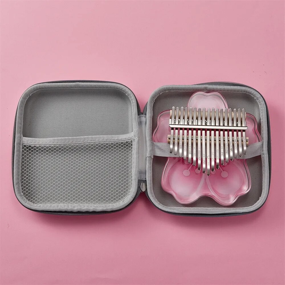 17/21 Key Kalimba with Bag Sakura Shape Thumb Piano Acrylic 100% Brand New