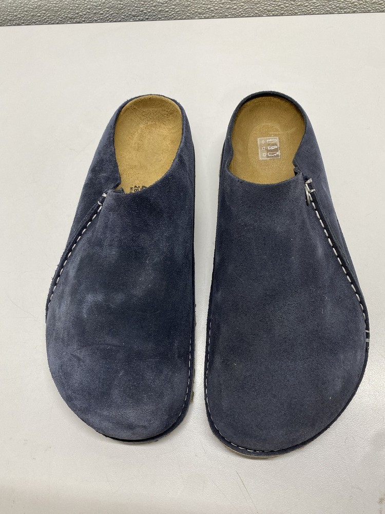 Birkenstock Mens Zermatt Premium Suede Leather Clogs Size 10 Navy Blue