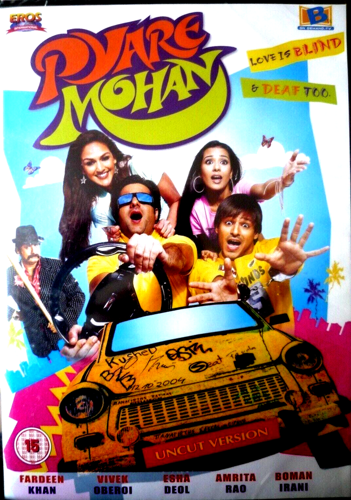 PYARE MOHAN (UNCUT VERSION) - NEW EROS BOLLYWOOD DVD - FARDEEN KHAN,VIVEK OBEROI