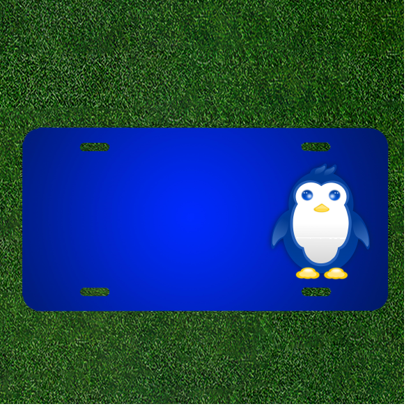 Personalized Custom Penguin Cartoon License Plate Add Names Cute