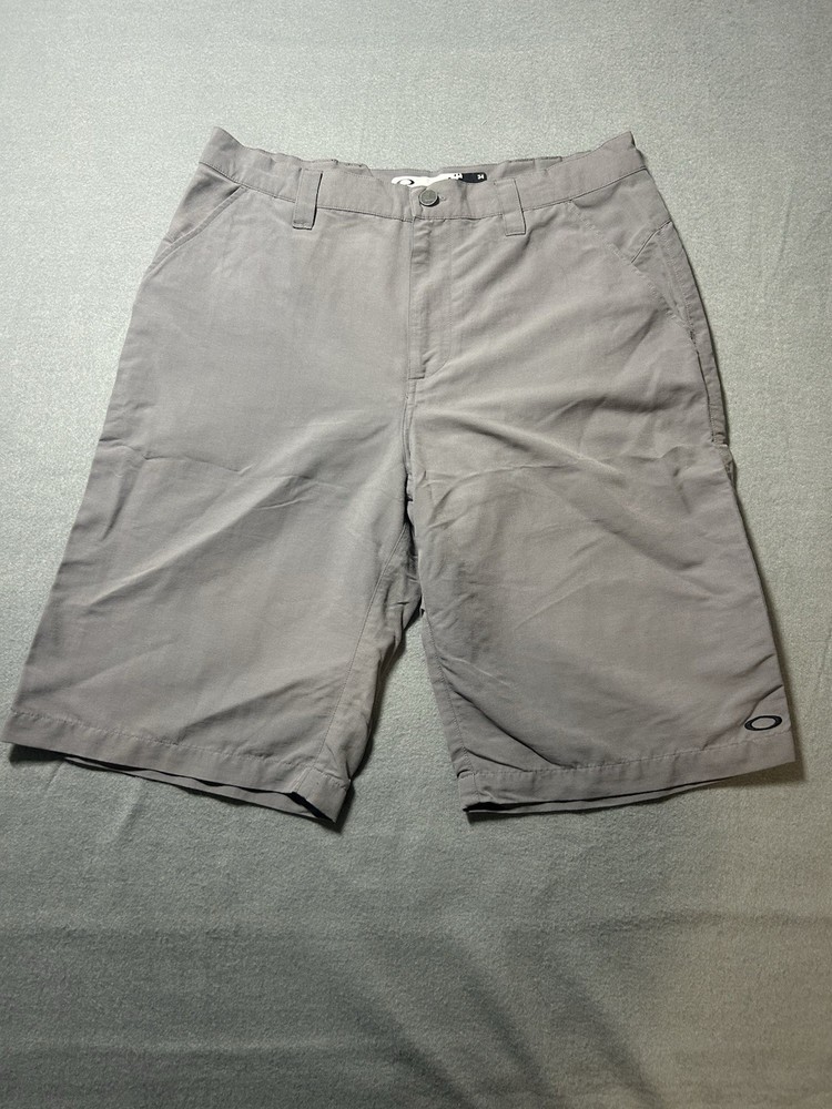 Oakley Men's Gray Performance Athletic Shorts Golf Casual 34W