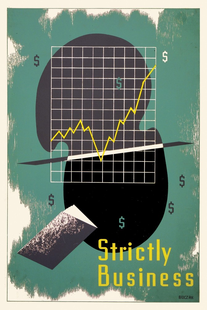 Decor  Poster. Fine Graphic Art Design. Strictly business. Shop Wall Art. 1700