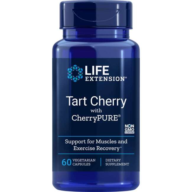 Life Extension Tart Cherry with Cherrypure 480mg 60 Vegan Capsules for Joint & Antioxidant Support
