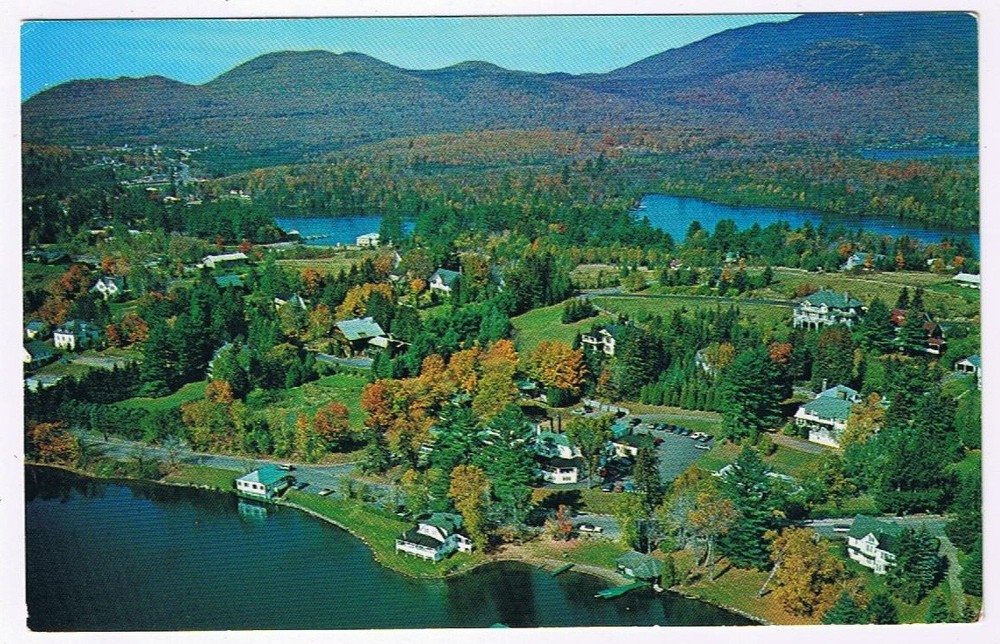 Postcard Lake Placid New York Mirror Lake Inn