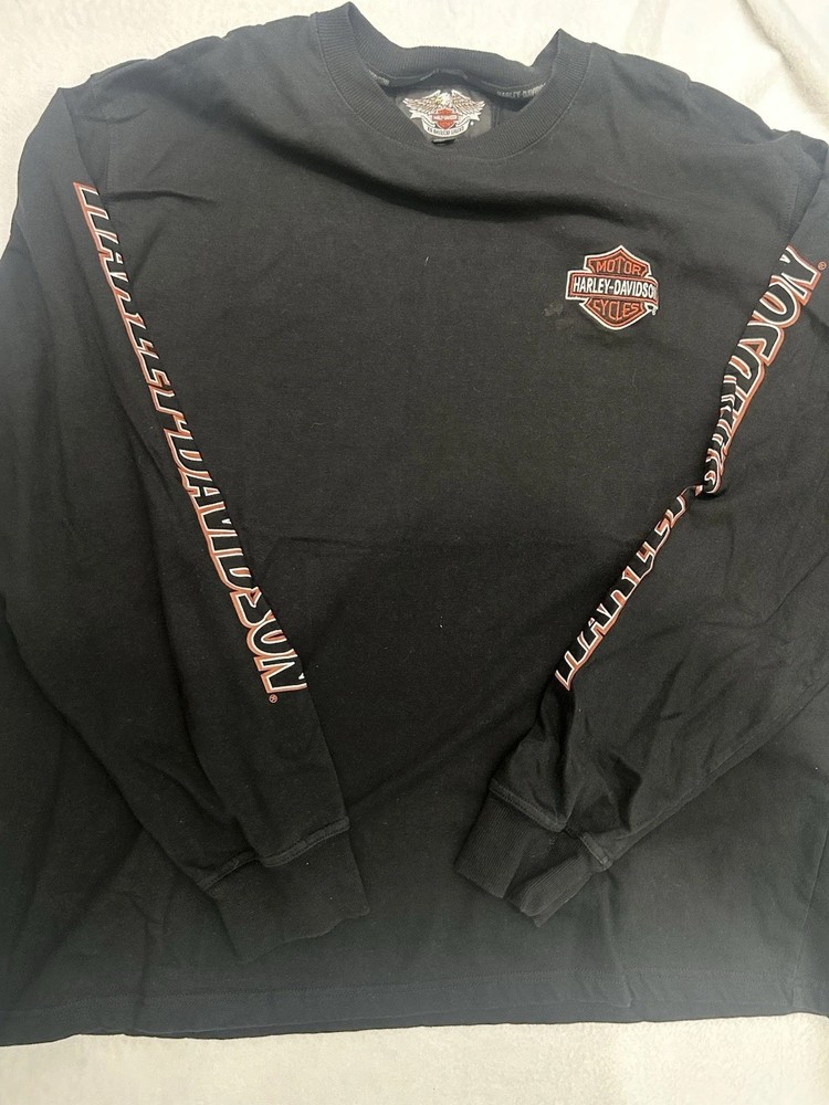 Harley Davidson Black Long Sleeve Tee Shirt T Shirt 3XL