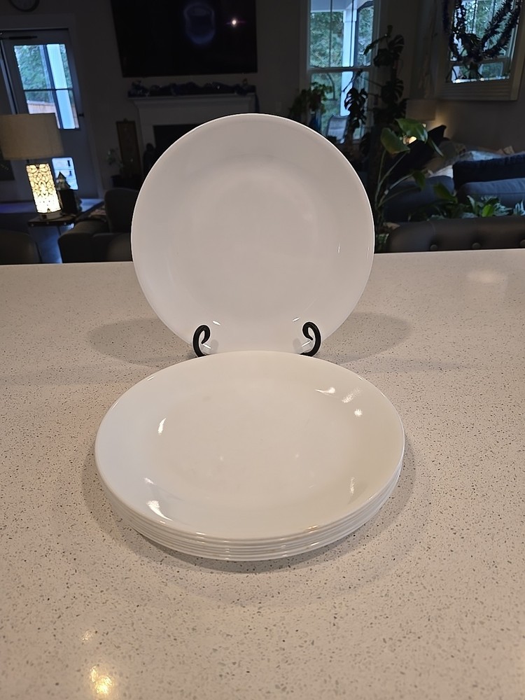 Set Of 8 Corelle Winter Frost Just White 10.25