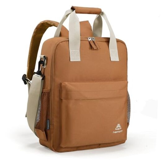 Insulated Cooler Backpack with Adjustable Dual Compartment for Lunch or Wine Storage  