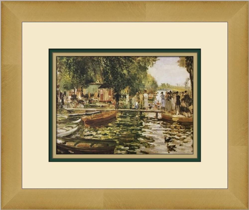 Pierre Auguste Renoir La Grenouillere Custom Framed Print