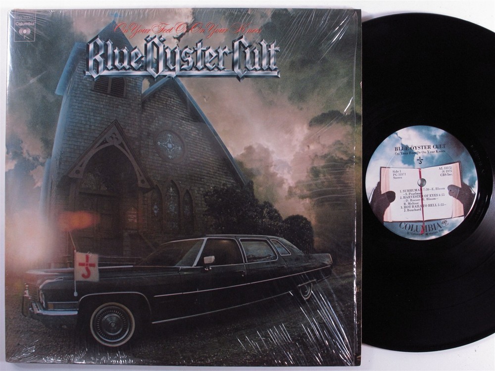 BLUE OYSTER CULT On Your Feet Or On Your Knees COLUMBIA LP VG+/VG++ SHRINK f
