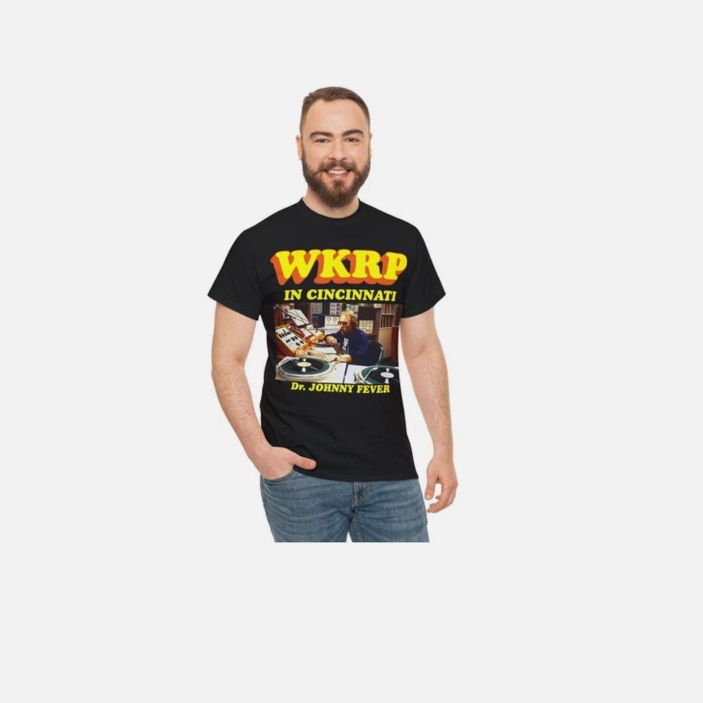 WKRP In Cincinnati Dr Johnny Fever retro tv Unisex Heavy Cotton Tee