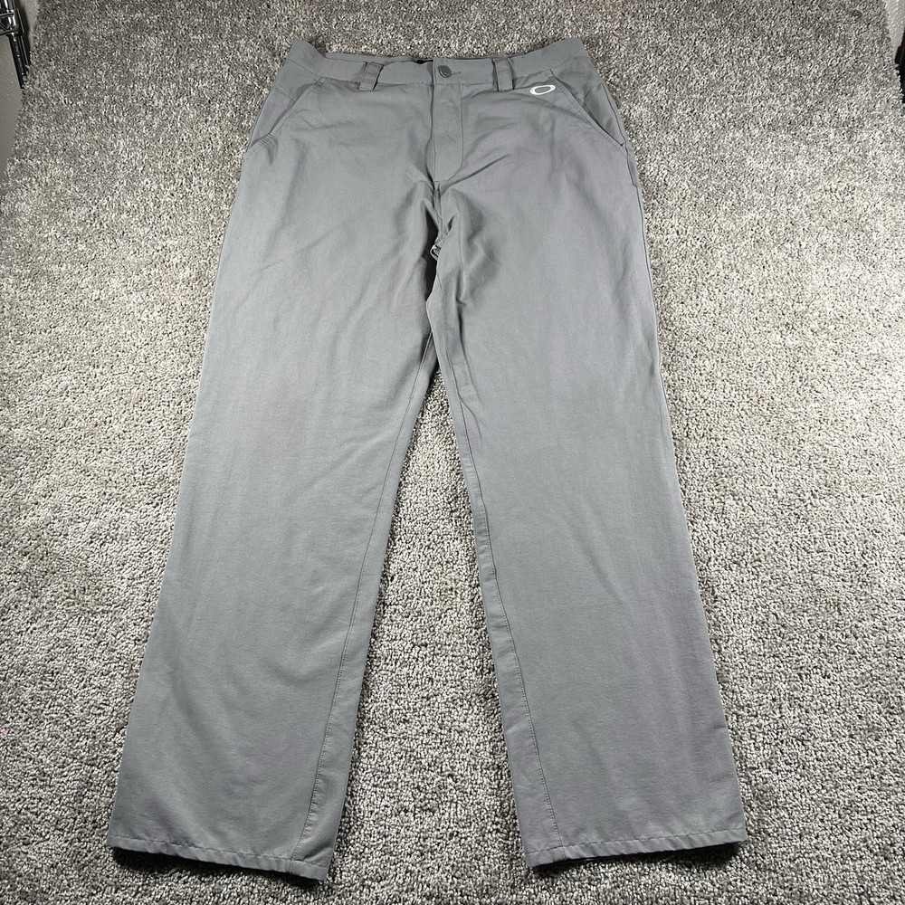 Oakley Golf Mens Regular Fit 34x31 Gray Stretch Performance Golf Pants