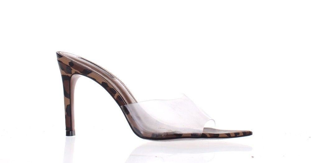 BCBG Womens Dana Clear Strappy Sandals Size 7.5 7824656