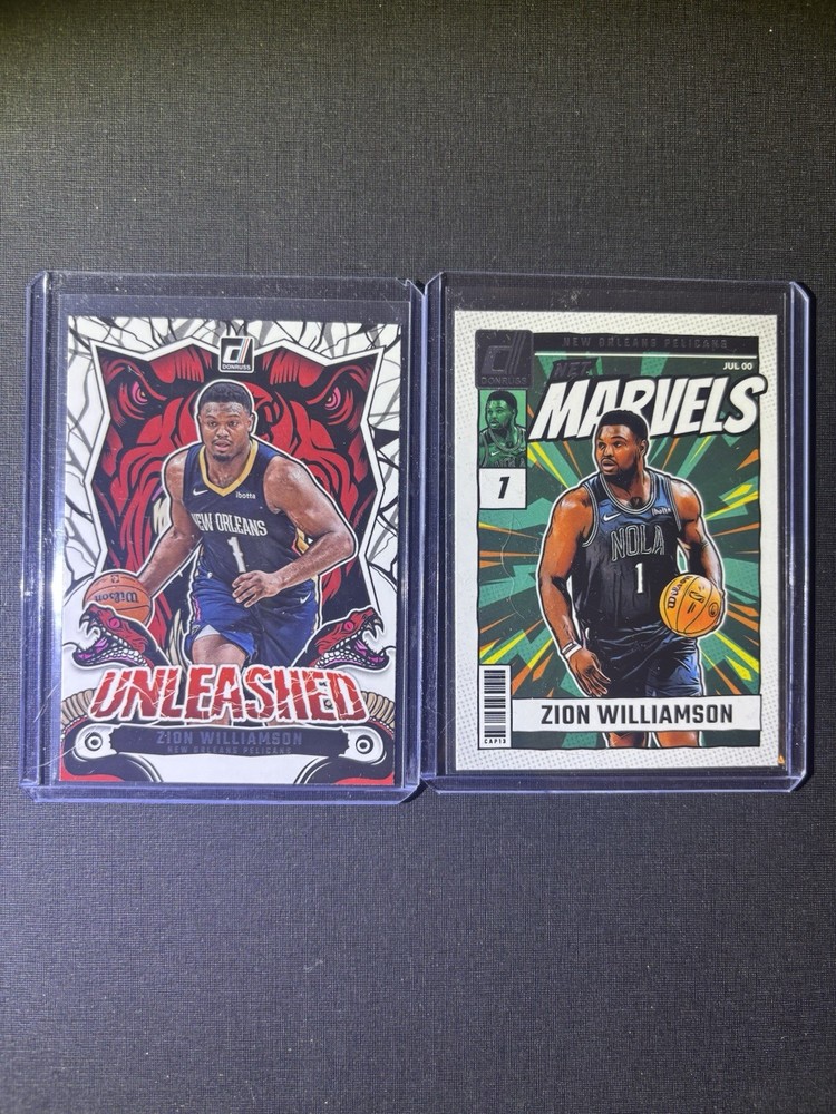 2024-25 Donruss Zion Williamson Net Marvels and Unleashed Inserts Pelicans