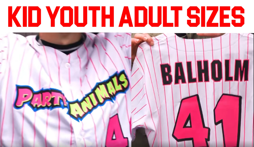 NEW Party Animals Jersey #41 baseball jersey All sizes QT1854