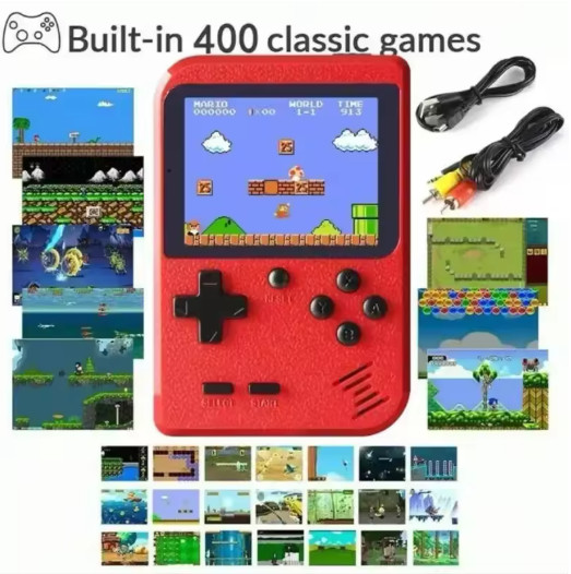 New Mini Retro Video Game Console 400 Games Portable Handheld Kids Game Console