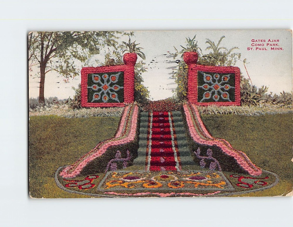 Postcard Gates Ajar Como Park St. Paul Minnesota USA