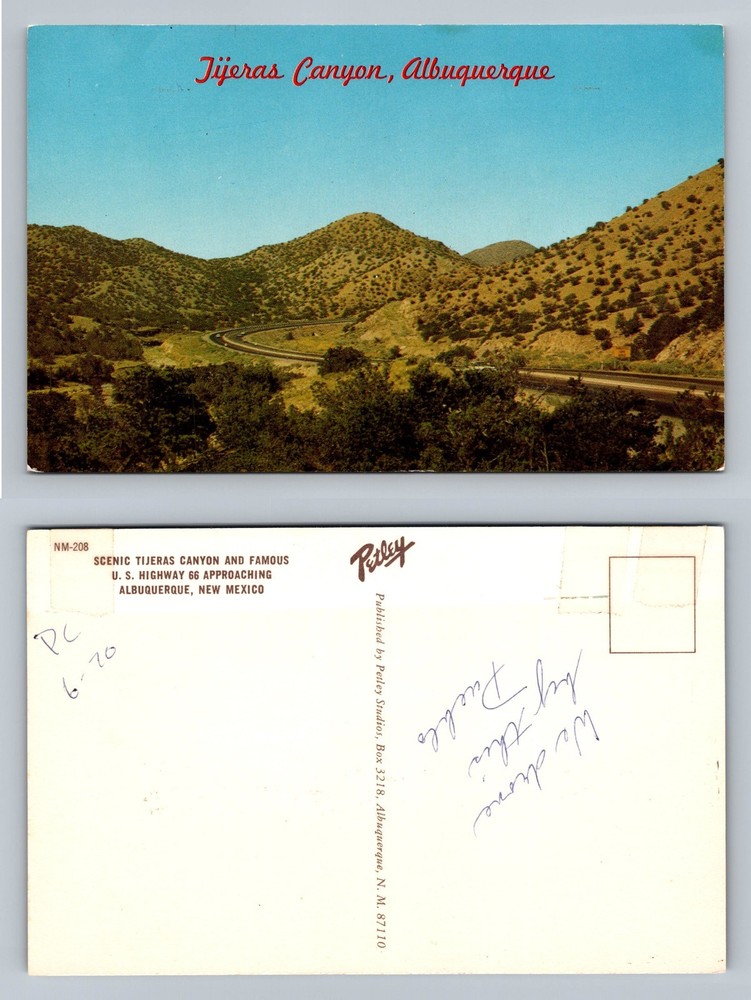 Albuquerque, NM-New Mexico, Tijeras Canyon Hwy 66 PC Vintage Postcard