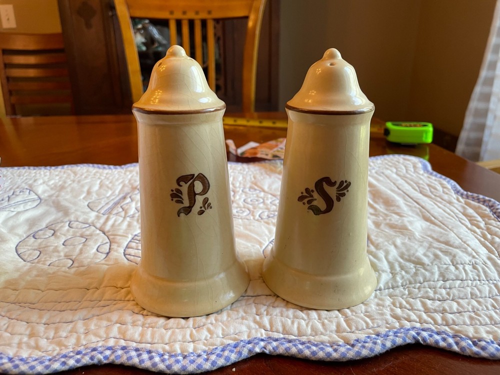 Pfalzgraff Village Brown Salt and Pepper Shakers