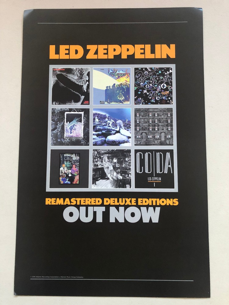 Led Zeppelin - Remastered Deluxe Editions Discog Poster 2-Sided (11x17) RARE!
