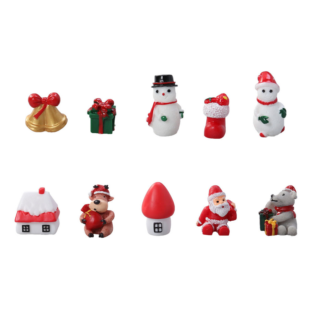 10Pcs DIY Christmas Bonsai Snow Globe Ornaments for Festive Holiday Decor