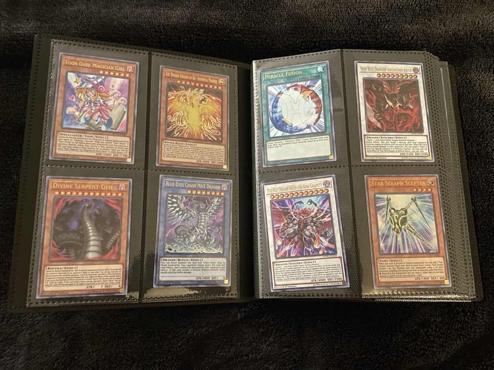 Yu-Gi-Oh 160-Card Lot with Binder for Collectors and Players