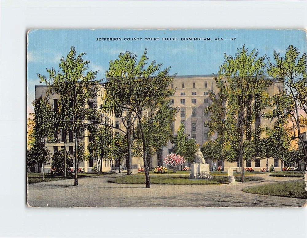 Postcard Jefferson County Court House Birmingham Alabama USA
