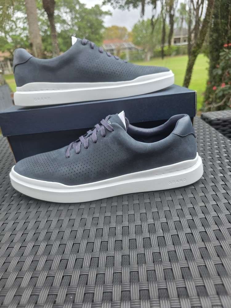 Cole Haan Men's Grand Pro Rally Laser Cut Sneaker, Navy Nubuck Size 12 MSRP $168