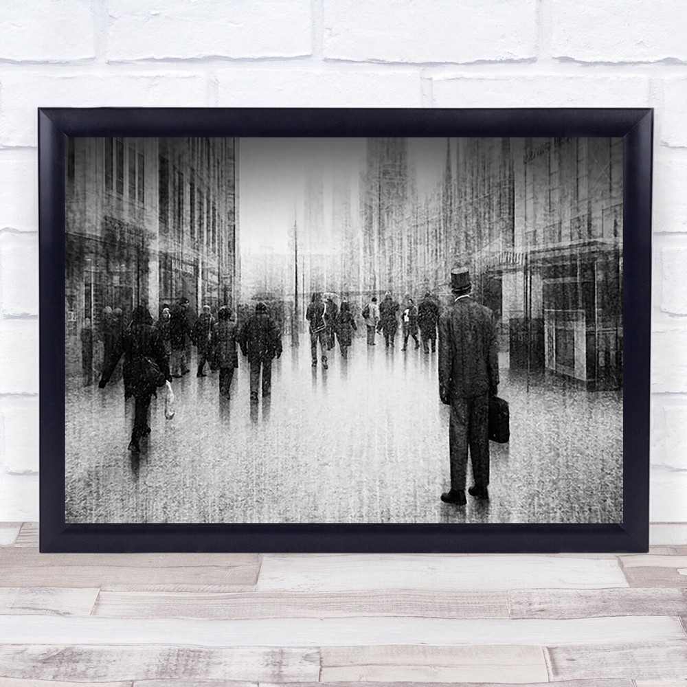 Inside Of The City Texture People Street Square Alley Hat Art Print