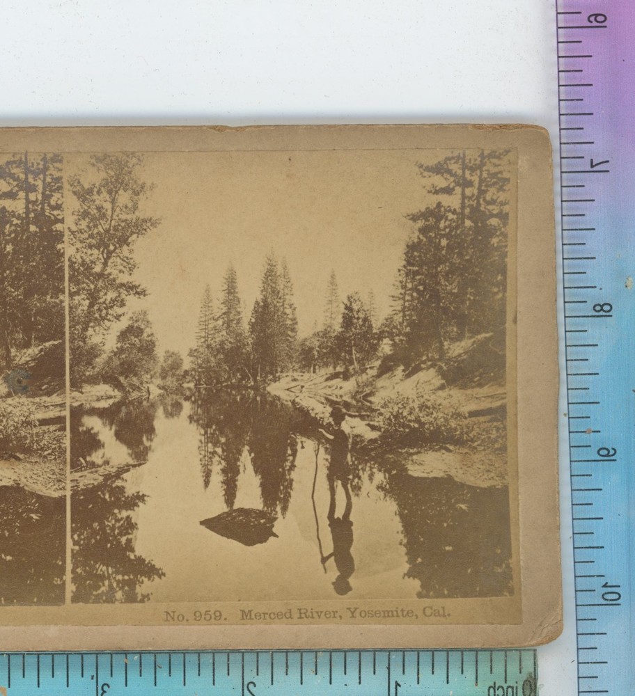 Merced River Yosemite Valley California  Stereoview