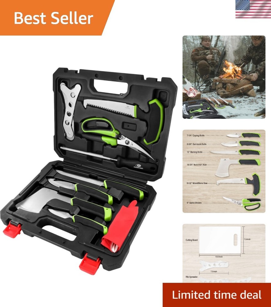 Complete 10-Piece Game Processing Kit - Perfect for Hunting, Fishing, Camping