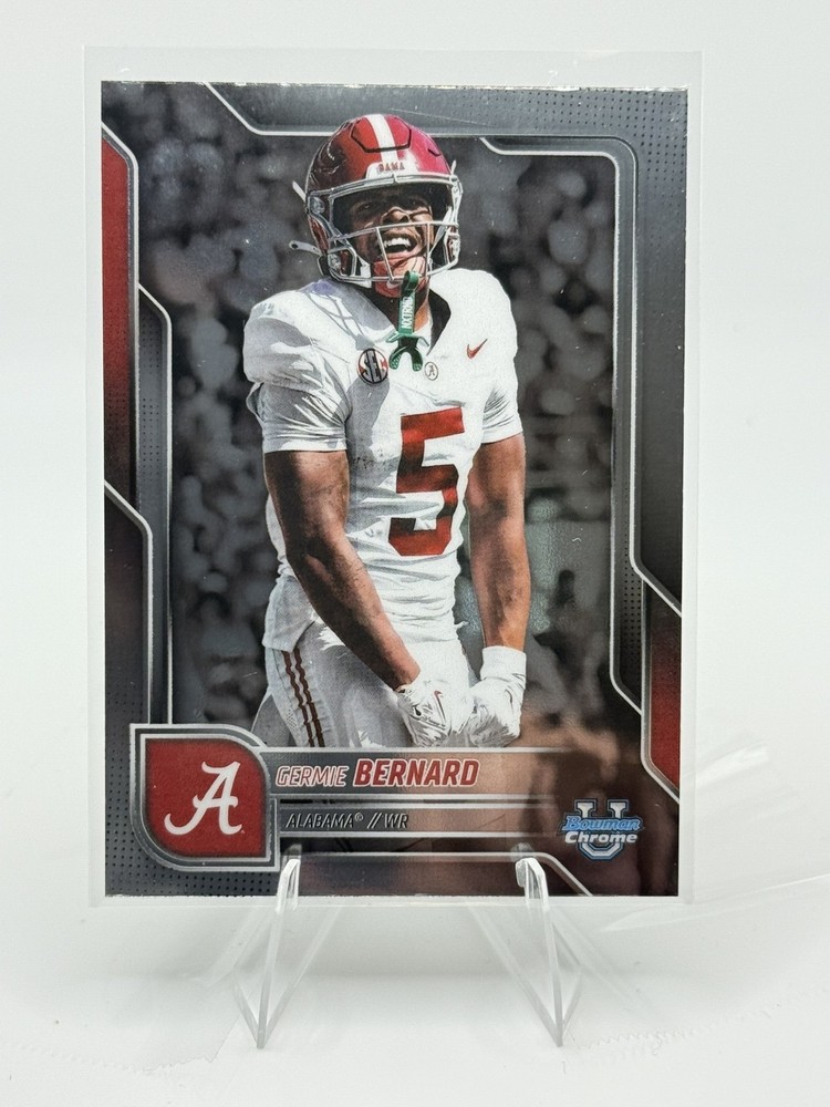 2025 Bowman Chrome University Germie Bernard Prospects #187 Crimson Tide