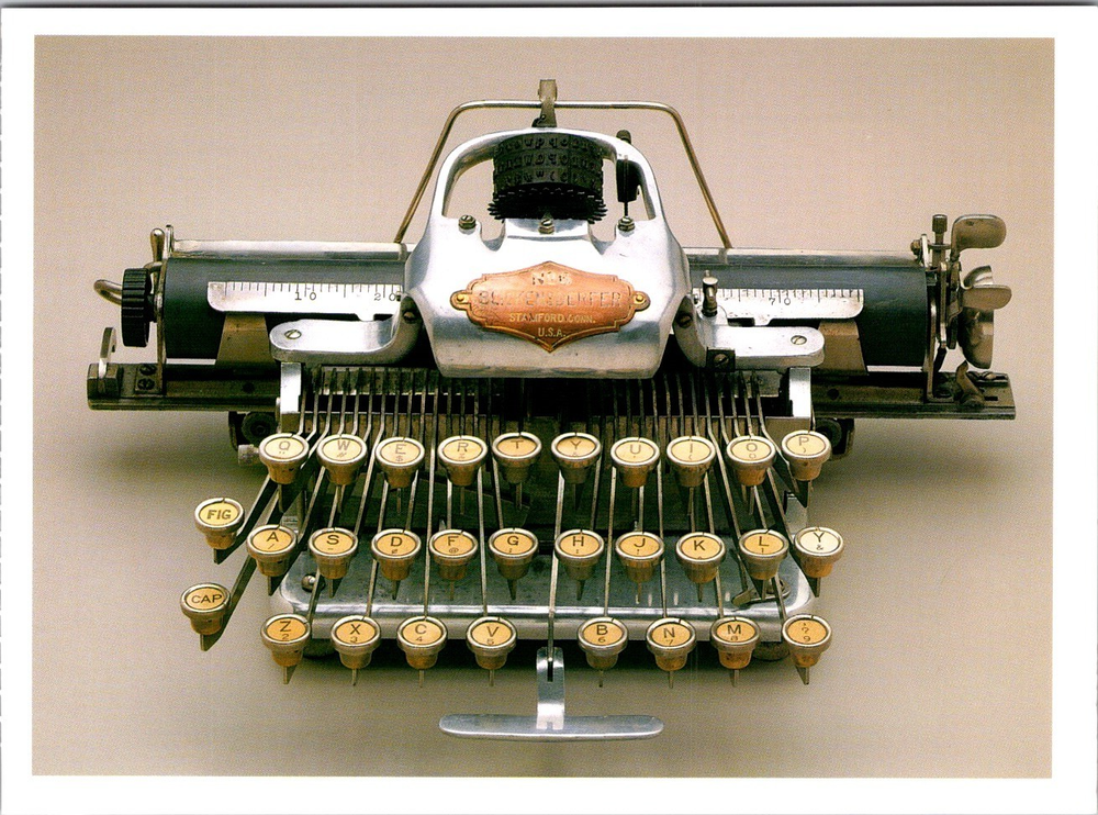 Blickensderfer No. 6 Typewriter c.1890 Antique Design Oversized Art Postcard