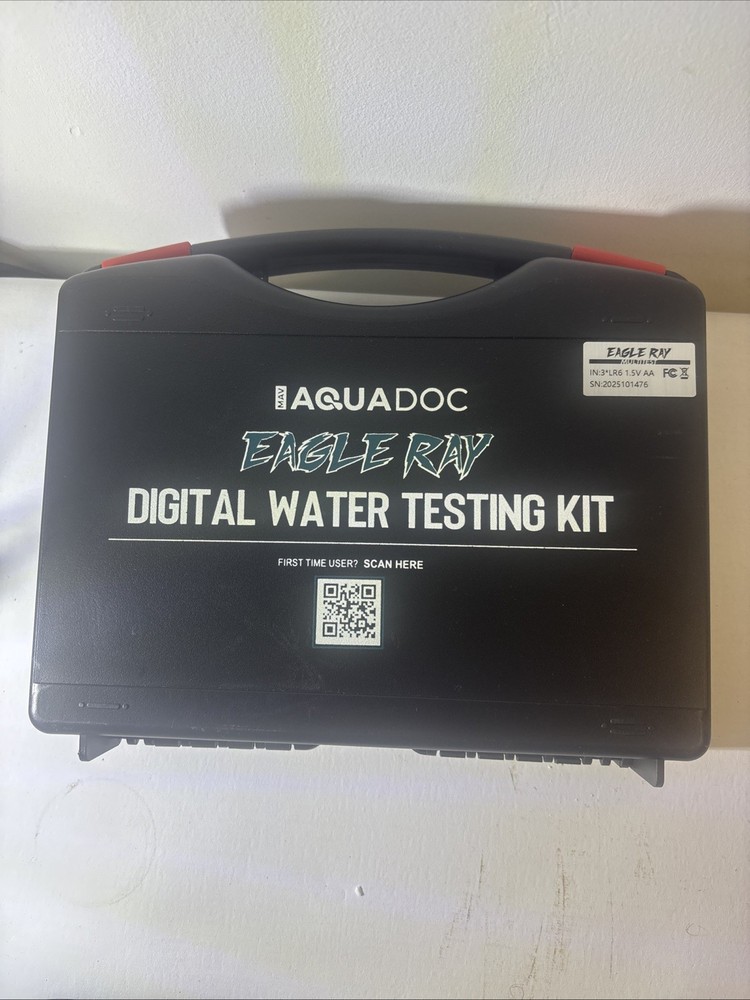 AquaDoc Eagle Ray Digital Pool Spa Water Testing Kit Chlorine PH Bromine Hardnes