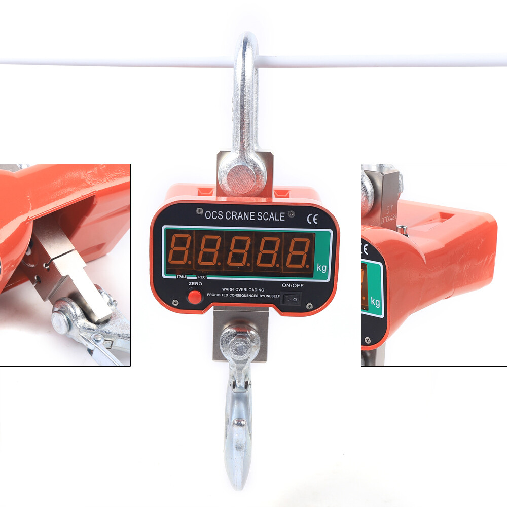 Digital Hanging Scale 3000KG/6600LBS Heavy Duty Industrial Scale LCD Display 3T