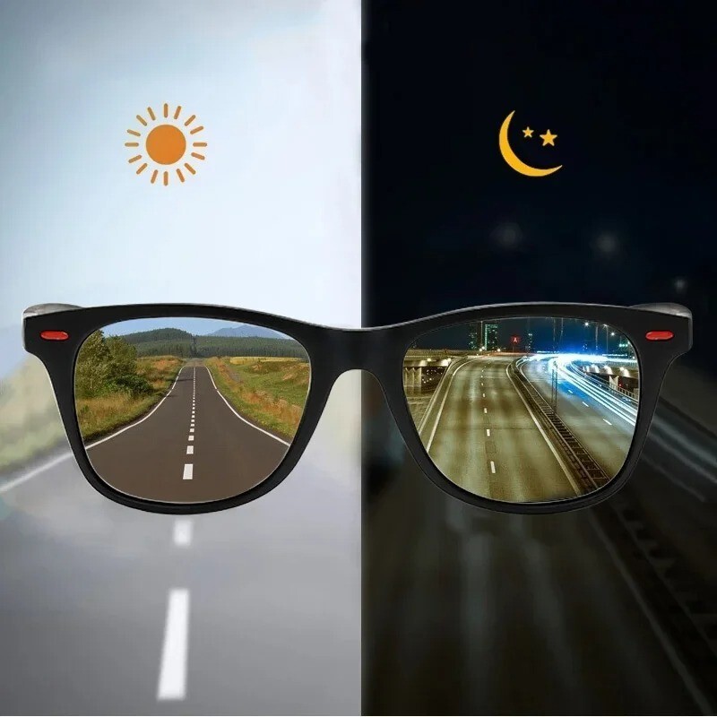 Gafas de visión nocturna marco de PC gafas de sol para conducir hombres deportes al aire libre gafas sol