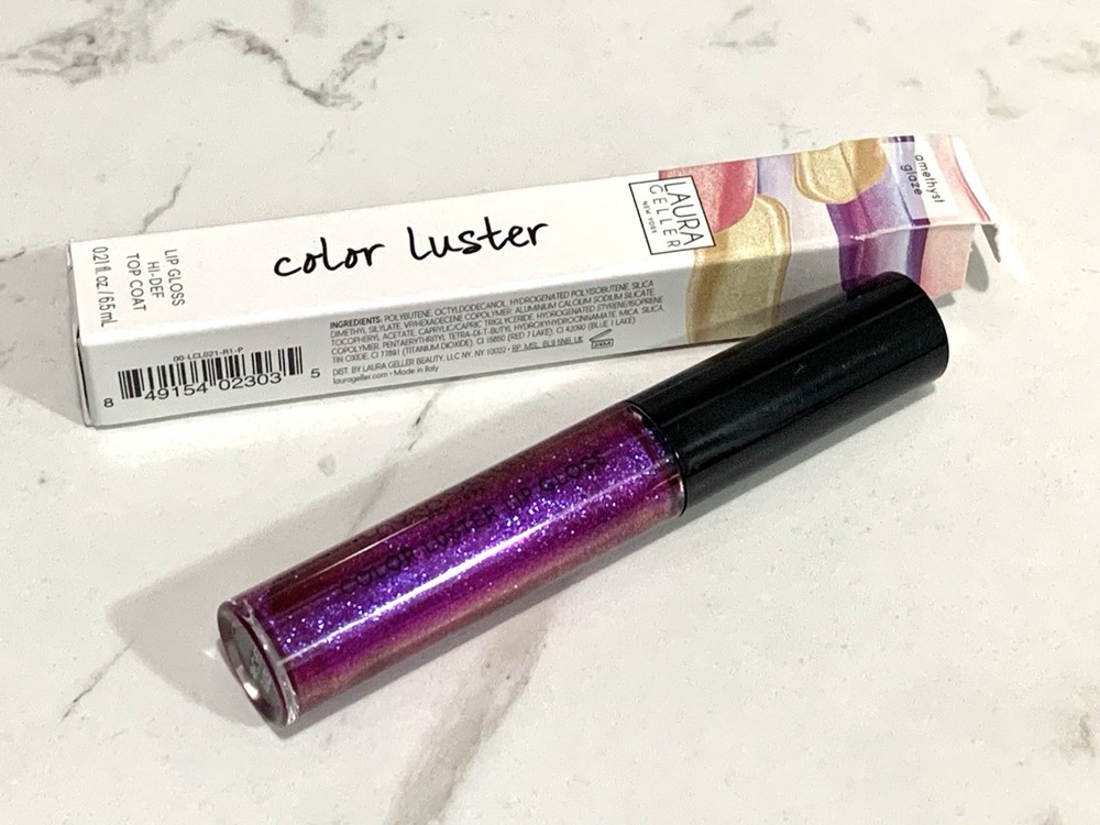 Laura Geller Color Luster Lip Gloss Amethyst Glaze Discontinued NIB