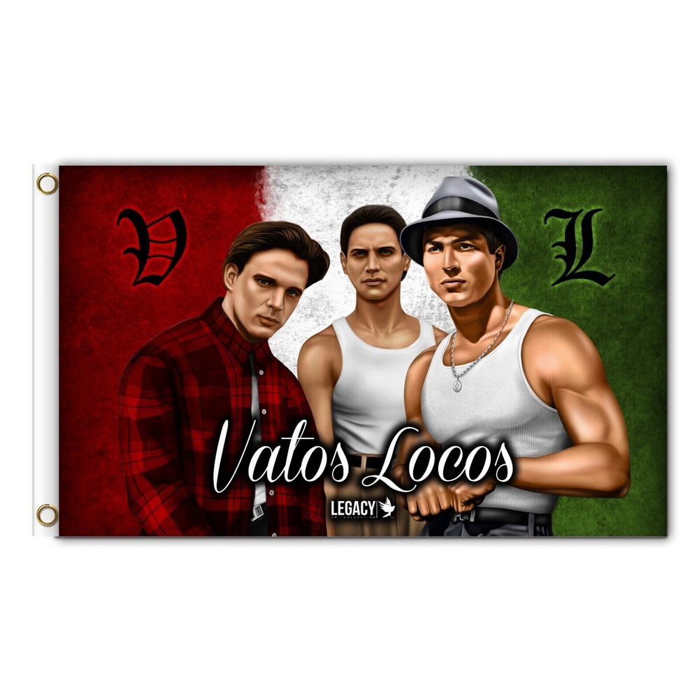 Vatos Locos 3ftx5ft flag banner Blood In Blood Out limited edition chicano art