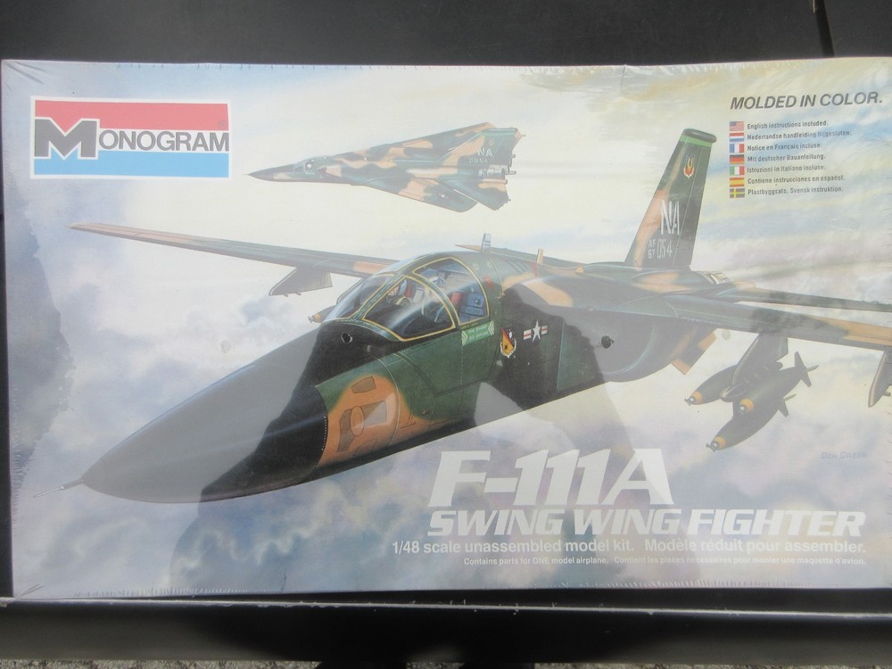 MONOGRAM 1/48 F-111A AARDVARD SWING WING FIGHTER #5804  vintage FACTORY SEALED