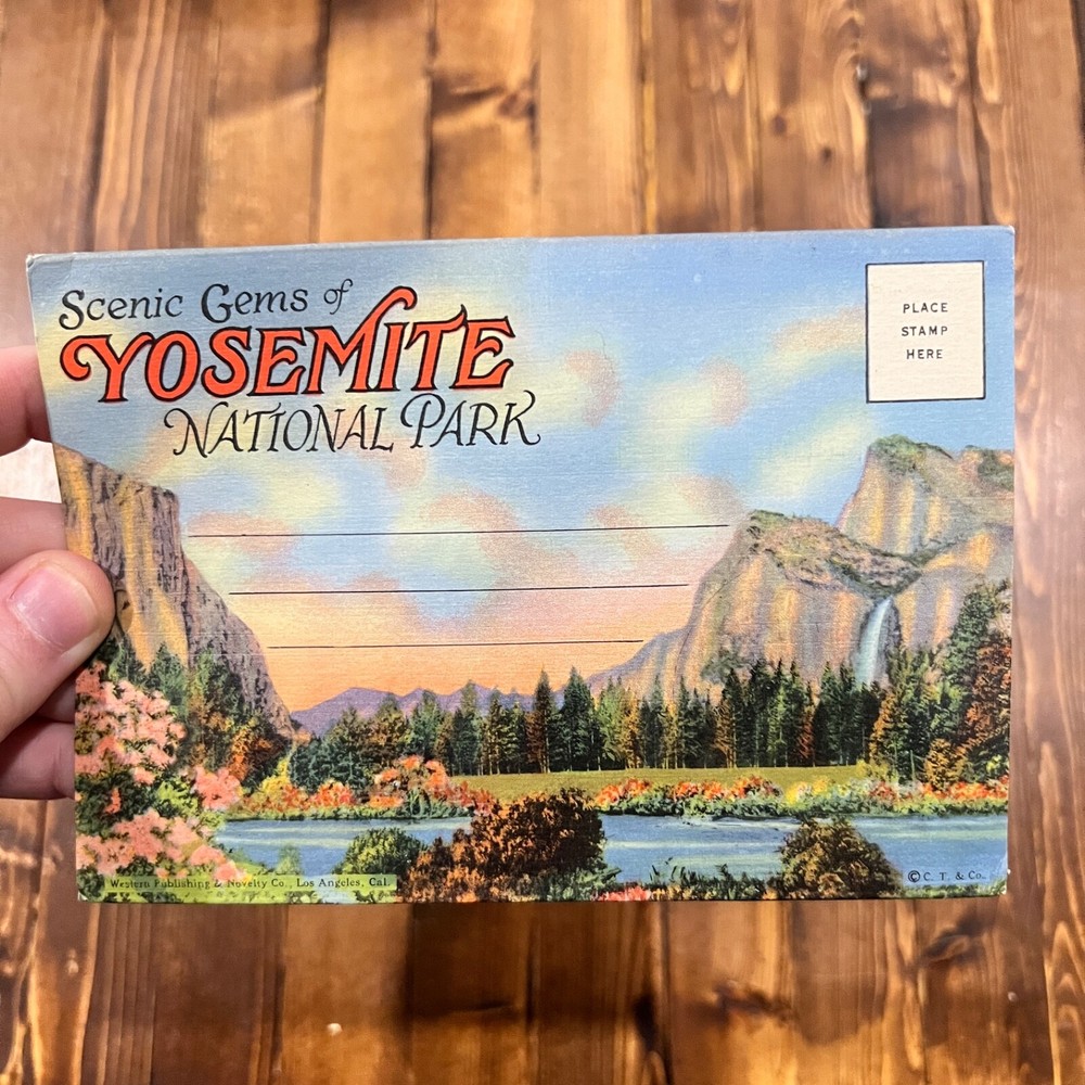Vintage Souvenir Postcard Folder Yosemite National Park California