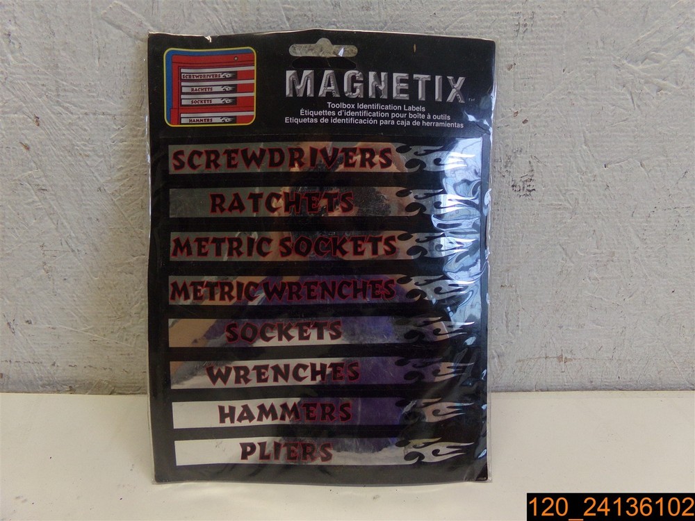 Magnetix Chroma Magnetic Tool Chest Labels Organizing Stickers 09025
