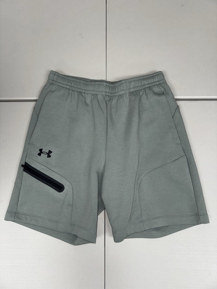 Under Armour UA Unstoppable 7” Fleece Sweat Shorts Green $70 NWT Pick Size