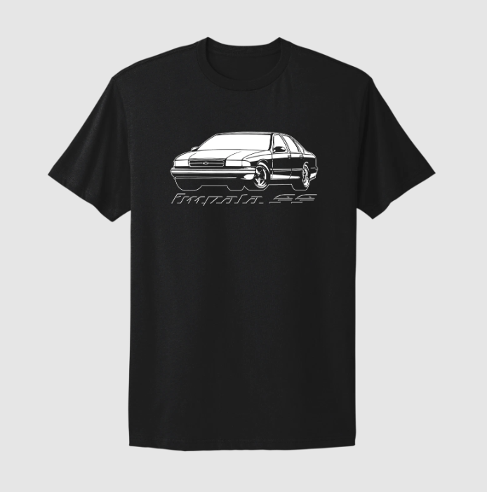 94 95 96 Impala SS T-Shirt Classic Car Auto Muscle Chevy GM Vtg Retro Tee