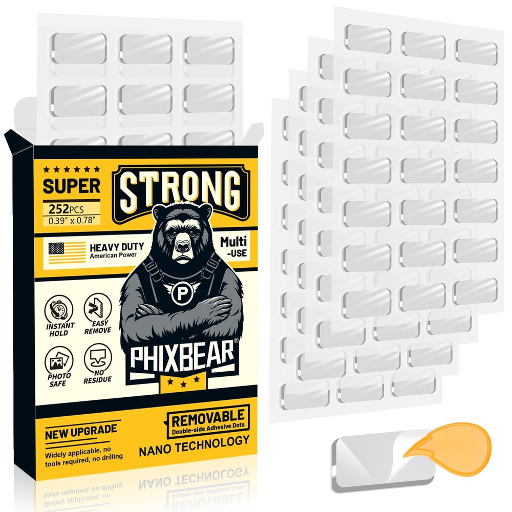 PHIXBEAR Large Mounting Putty No Residue, Double Sided Tape Glue Adhesive Dot...