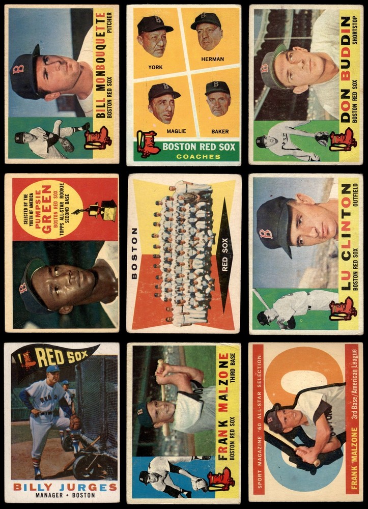 1960 Topps Boston Red Sox Team Set 1.5 - FAIR 7287334
