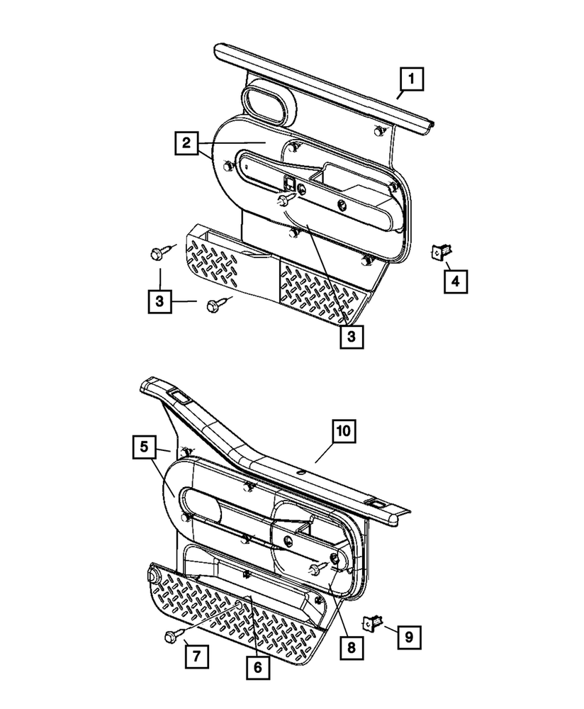 Genuine Mopar Front Door Trim Panel Left 5KV55ZJ8AE
