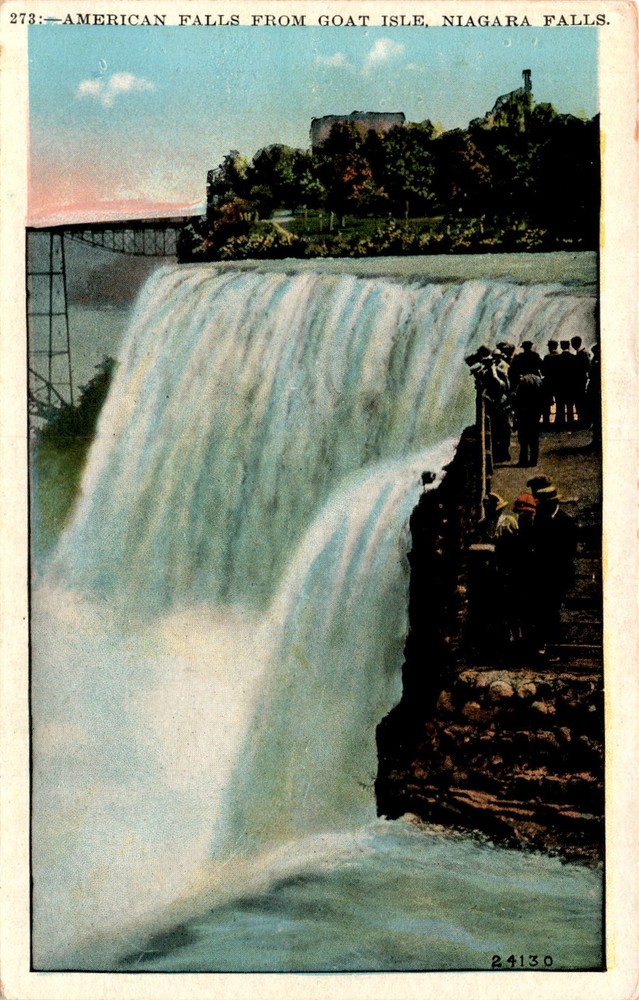AMERICAN FALLS, GOAT ISLAND, NIAGARA FALLS Postcard
