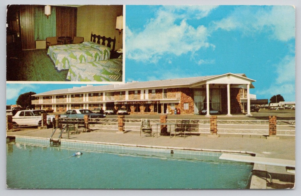 Vintage Town House Friendship Inn Brinkley AR Postcard Pool Motel Room Dexter
