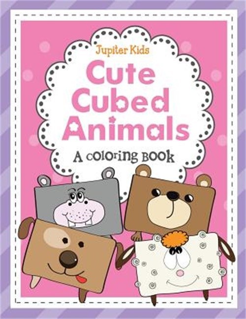 Cute Cubed Animals (A Coloring Book) (Paperback or Softback)
