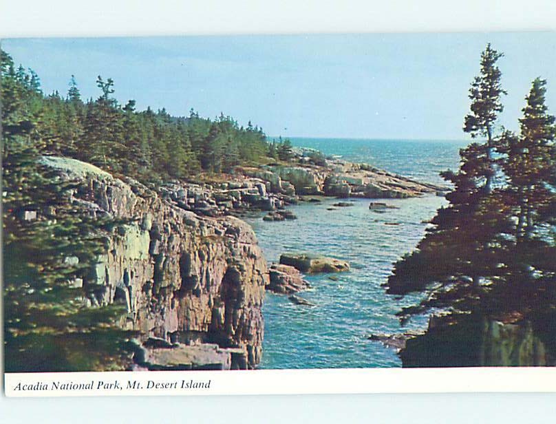 Pre-1980 NATURE SCENE Acadia National Park - Bar Harbor Maine ME m/09 AD2520-image
