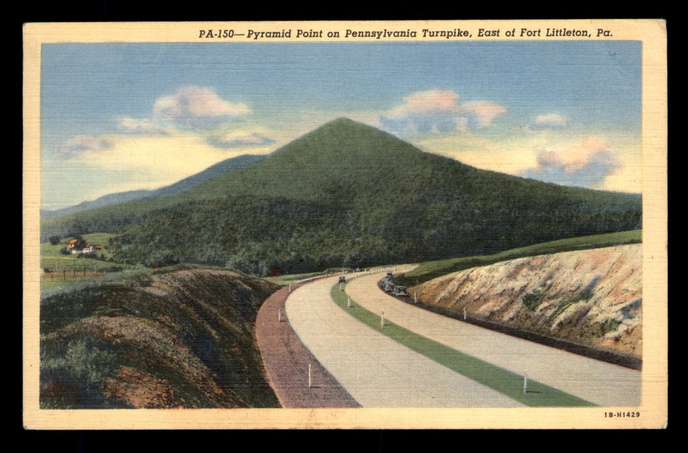 Pyramid Point PA Turnpike Fort Littleton Pennsylvania Posted Postcard